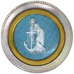 24-7 Pearl - Reverse Intaglio glass & metal OME(1-9/16")