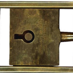 2-1 One-piece with Attached Prong - Brass (Real Lock) (1-13/16 x 1")