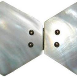 2-1 Two-piece Clasp - Shell - Linear Shape (3 x 1-1/2")