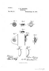 Button Cover Patent: 1897 - Conductor Button Cap