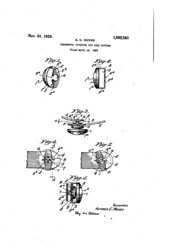 Shoe Button Cover Patent: 1925 - Ornamental Shoe Button Cover