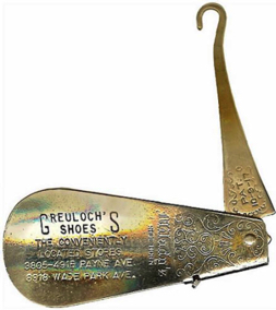 4-1 Functional design - Mechanical - Folding Brass Shoe Horn & Hook (5") Patent "10-9-17"