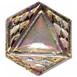 7-3.3 Opalescent - Silver luster - hexagonal shape