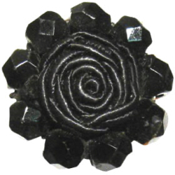 5-6.1 OME - Black Glass Beads Rim (1")