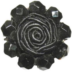 5-6.1 OME - Black Glass Beads Rim (1")