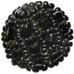 5-7.1 Beads - Black Glass  (3/4")
