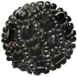 5-7.1 Beads - Black Glass  (3/4")