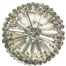 5-7.1 Beads - Clear Glass - Spoke Design (1-1/8") 5-7.1 Beads - Clear Glass - Spoke Design (1-1/8")