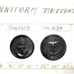 Examples of Division II British Uniform Buttons (See how shank is molded into horn body)