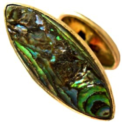6-1.1 Non-separable - Hinged Foot - Abalone in brass (7/8")