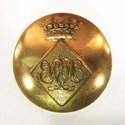 25-5.1.3 Lozenges - Widow of a British Peer (Viscount Coronet of Rank) - 2-piece gilded brass - 1"