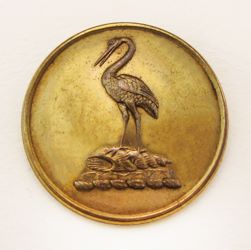 25-5.2.2.1 Animals (corresponds to Sec. 17 - Birds/Wading, Water Bird) - Heron & Shell surmounting a torse - gilded brass - 1 & 1/8"