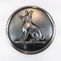 25-5.2.2.1 Animals (corresponds to Sec. 17 - Mammals/Rabbits) - Seated Hare surmounting a torse - silver-plated copper-1"