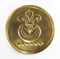 25-5.2.2.2 Objects (corresponds to Sec. 18 - Unlisted) - Prince of Wales Feathers and crescent surmounting a torse - gilded brass - 1" 25-5.2.2.2 Objects (corresponds to Sec. 18 - Unlisted) - Prince of Wales Feathers and crescent surmounting a torse - gilded brass - 1"