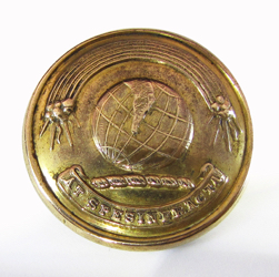25-5.2.2.2 Objects (corresponds to Sec. 18 - Unlisted) -  Globe and rainbow surmounting a torse with the family motto on a banner (2 objects) - gilded brass - 1"