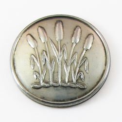 25-5.2.2.3 Plants (corresponds to Sec. 19 - Cattails) - Cattails surmounting a torse - silver-plated copper - 1" 25-5.2.2.3 Plants (corresponds to Sec. 19 - Cattails) - Cattails surmounting a torse - silver-plated copper - 1"