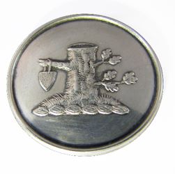 25-5.2.2.3 Plants (corresponds to Sec. 19 - Trees) - Tree stump with branches & leaves growing from it - silver-plated copper - 1" 25-5.2.2.3 Plants (corresponds to Sec. 19 - Trees) - Tree stump with branches & leaves growing from it - silver-plated copper - 1"