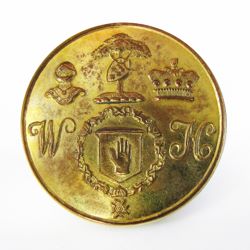 25-5.2.3.2 Helms of rank - Sovereign (Royal, helm facing affront (forward) with bars or visor lowered) - (on the dexter side of the crest) - gilded brass - 1 & 1/8" 25-5.2.3.2 Helms of rank - Sovereign (Royal, helm facing affront (forward) with bars or visor lowered) - (on the dexter side of the crest) - gilded brass - 1 & 1/8"