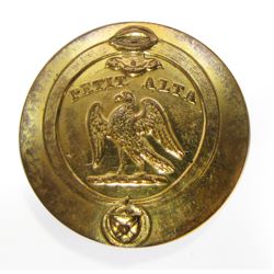 25-5.2.3.2 Helms of rank - Knight or Baronet (facing forward affront open or with visor raised) - helm (above the crest) - gilded brass - 1 & 1/16 " 25-5.2.3.2 Helms of rank - Knight or Baronet (facing forward affront open or with visor raised) - helm (above the crest) - gilded brass - 1 & 1/16 "