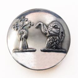25-5.2.3.4 Multiple crests - Double Crest - 2-piece silver-plated copper - 1 " 25-5.2.3.4 Multiple crests - Double Crest - 2-piece silver-plated copper - 1 "