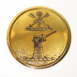 25-5.2.3.4 Multiple crests - Verticle Double Crest (separated) - gilded brass - 1 " 25-5.2.3.4 Multiple crests - Verticle Double Crest (separated) - gilded brass - 1 "
