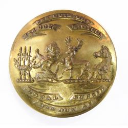 25-5.2.3.4 Multiple crests - Quadrupal ("Quad") Crest with mottos on banners- 2-piece gilded brass - 1 & 1/16" 25-5.2.3.4 Multiple crests - Quadrupal ("Quad") Crest with mottos on banners- 2-piece gilded brass - 1 & 1/16"