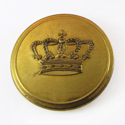 25-5.3.1 Crowns/coronets (by themselves, or with initials or monograms,
no crest present). - Royal Crown - Belgium - gilded brass - 1 & 1/16"