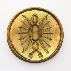 25-5.3.3 Unlisted, badges, bishop’s mitre, without design, etc. (by themselves, no crest or achievement shield present) - Badge - Bat wings & tasseled rope - gilded brass - 1" 25-5.3.3 Unlisted, badges, bishop’s mitre, without design, etc. (by themselves, no crest or achievement shield present) - Badge - Bat wings & tasseled rope - gilded brass - 1"