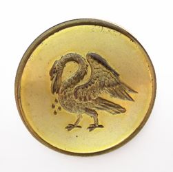 25-5.3.3 Unlisted, badges, bishop’s mitre, without design, etc. (by themselves, no crest or achievement shield present) - Badge - Pelican vulning - gilded brass - 1" 25-5.3.3 Unlisted, badges, bishop’s mitre, without design, etc. (by themselves, no crest or achievement shield present) - Badge - Pelican vulning - gilded brass - 1"