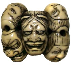 7-1 Specific Types - Katabori - Bone
Seven heads (1-1/2" x 1-1/2")
