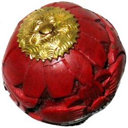 15-5 Unlisted - Cinnabar - Ball shape with Pin Shank 15-5 Unlisted - Cinnabar - Ball shape with Pin Shank