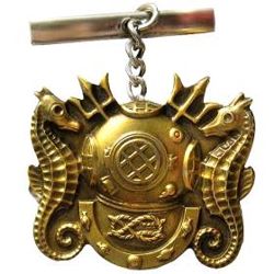 9-3 Unlisted - Tie Tack - Brass - US Navy Divers (7/8")