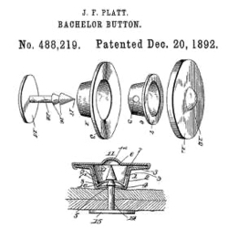 9-1 Bachelor Buttons - J. P. Platt Bachelor Button Patent
